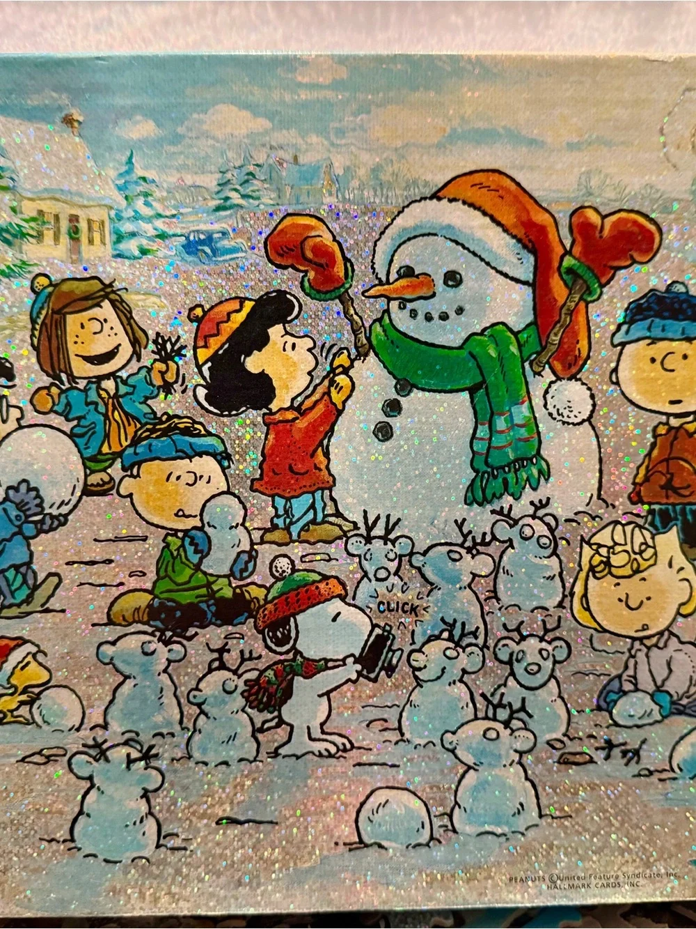 Peanuts Holiday Snowman Jigsaw Puzzle - Sparkly Multi-Color